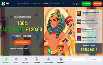 20Bet Casino Willkommensbonus