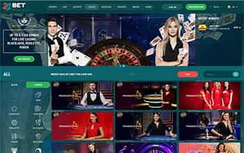 22 Bet Casino Homepage
