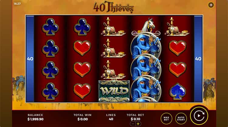 40 Thieves kostenlos spielen mit der Demo.