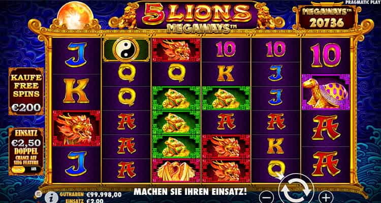 5 Lions Megaways demo