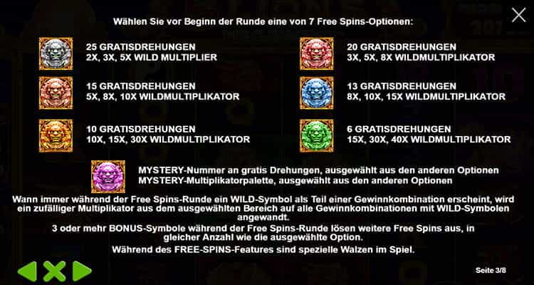 5 Lions Megaways Bonusspiel