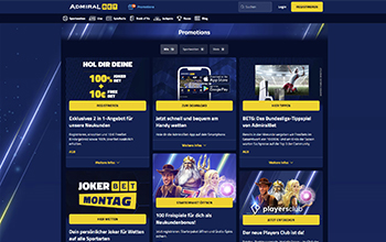 Promotionen bei AdmiralBet.