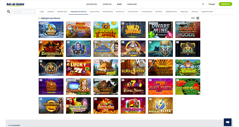 Die Spielautomaten-Highlights bei bet-at-home.