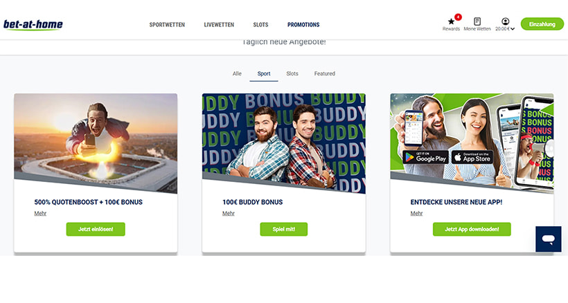Die Sportwetten-Boni bei bet-at-home.