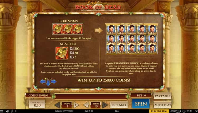 Book of Dead Freispiele
