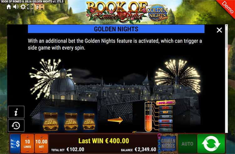 Book of Romeo and Julia Gewinntabelle