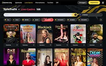 Boomerang Casinospiele im Live Casino