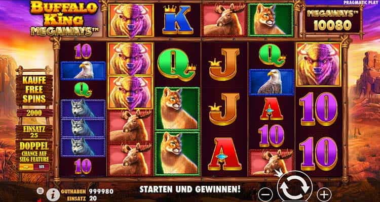 Buffalo King Megaways kostenlos spielen mit der Demo.