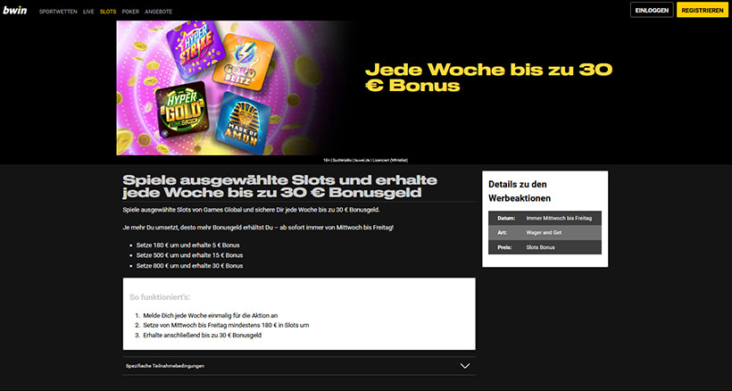 bwin bonus angebot