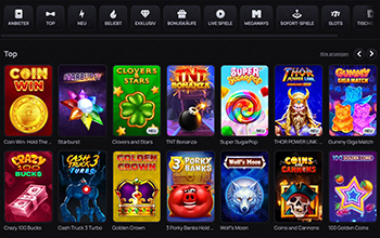 Umfangreiches Casinova Casino Spieleangebot.