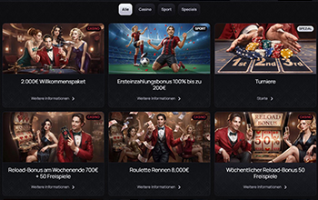 Top Casinova Casino Willkommensbonus.