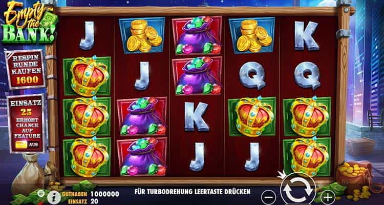 Eine Demo-Version von Empty the Bank.