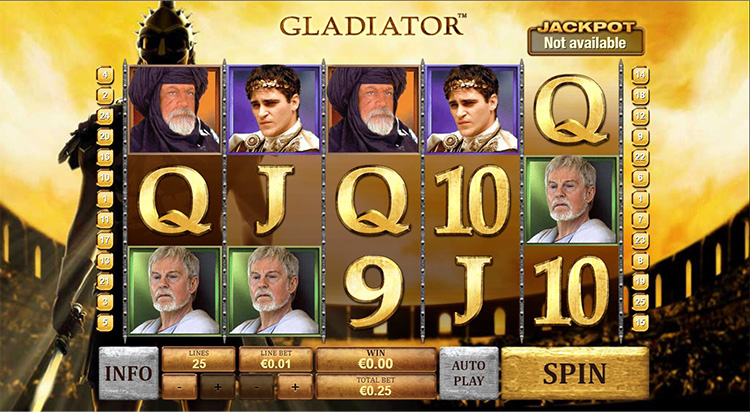 Gladiator Jackpot kostenlos spielen mit der Demo.