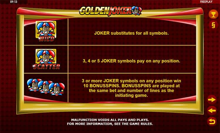 Golden Joker Slot Gameplay