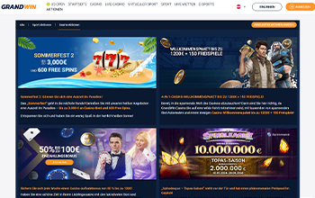 Bester GrandWin Neukundenbonus.
