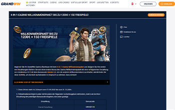 Top GrandWin Bonus Angebote.