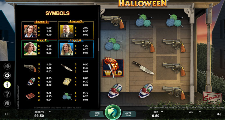 Halloween Gewinntabelle