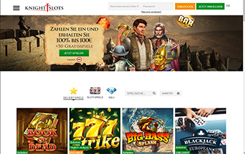 Die Knightslots Webseite.