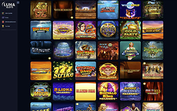 Die Spieleauswahl im Luna Slots.