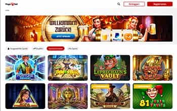 Die MagicRed Webseite.