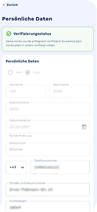 Schritt 3: Konto verifizieren