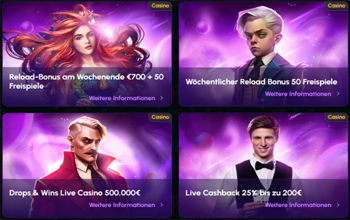 Der NovaJackpot Casino Willkommensbonus.