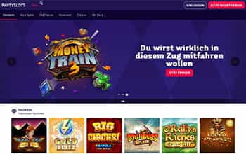 Partyslots Homepage