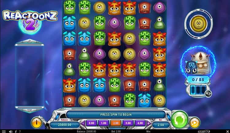 Reactoonz 2 kostenlos spielen mit der Demo.