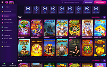 Die Roby Casino Spielauswahl.