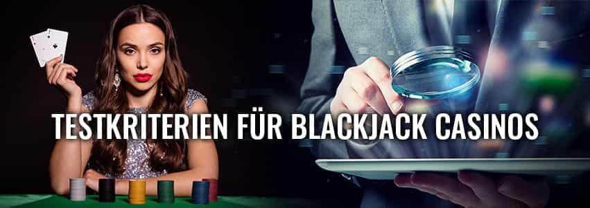 Testkriterien für Blackjack Online Casinos