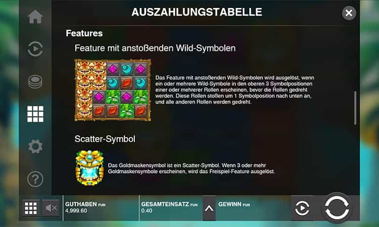 Tiki Tumble Gewinntabelle