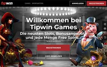 Die Homepage von Tipwin.