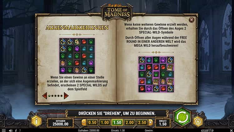 Tome of Madness Gewinntabelle