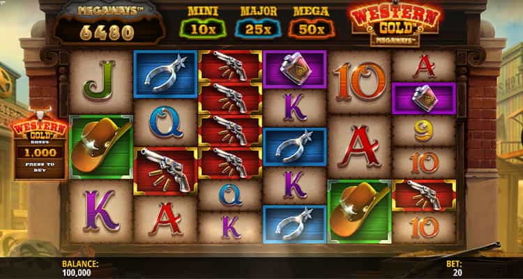 Eine Demo-Version von Western Gold Megaways.