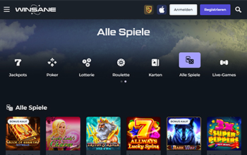 winsane Casino Spiele