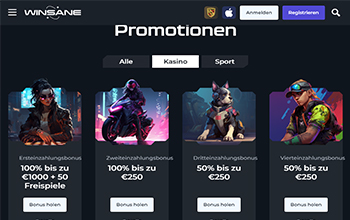 winsane Casino Bonus Aktionen