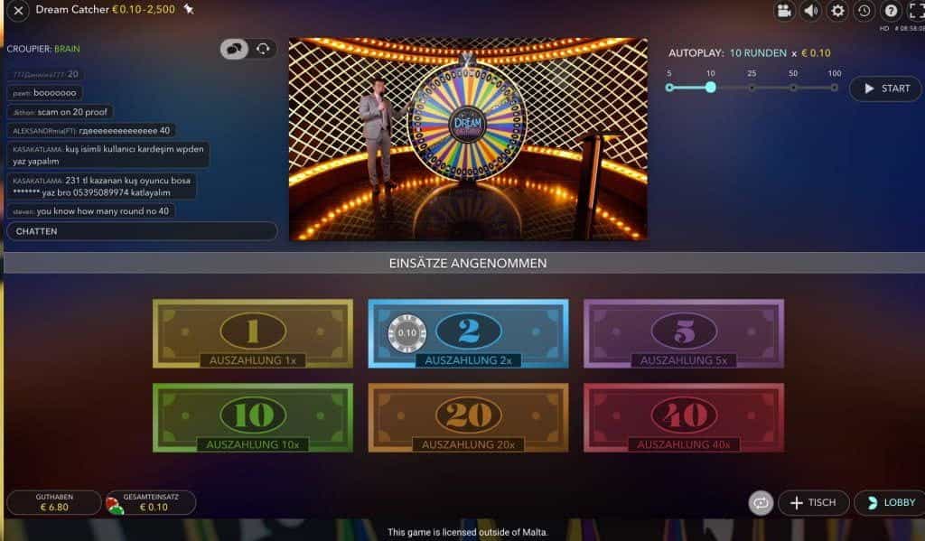 Ein roulette spieler setzt seinen einsatz von 10 Ein roulette spieler setzt seinen einsatz von 10