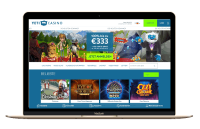 Yeti Casino Screenshot