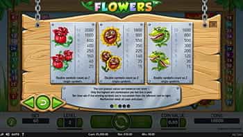 Flowers paytable